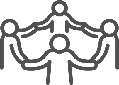 icon of people holding hands forming a circle